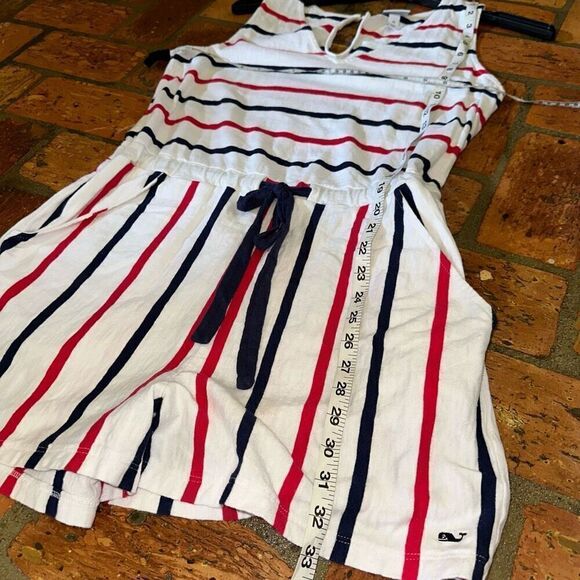 Vineyard Vines Patriotic Red White Blue Striped Romper - Picture 6 of 6
